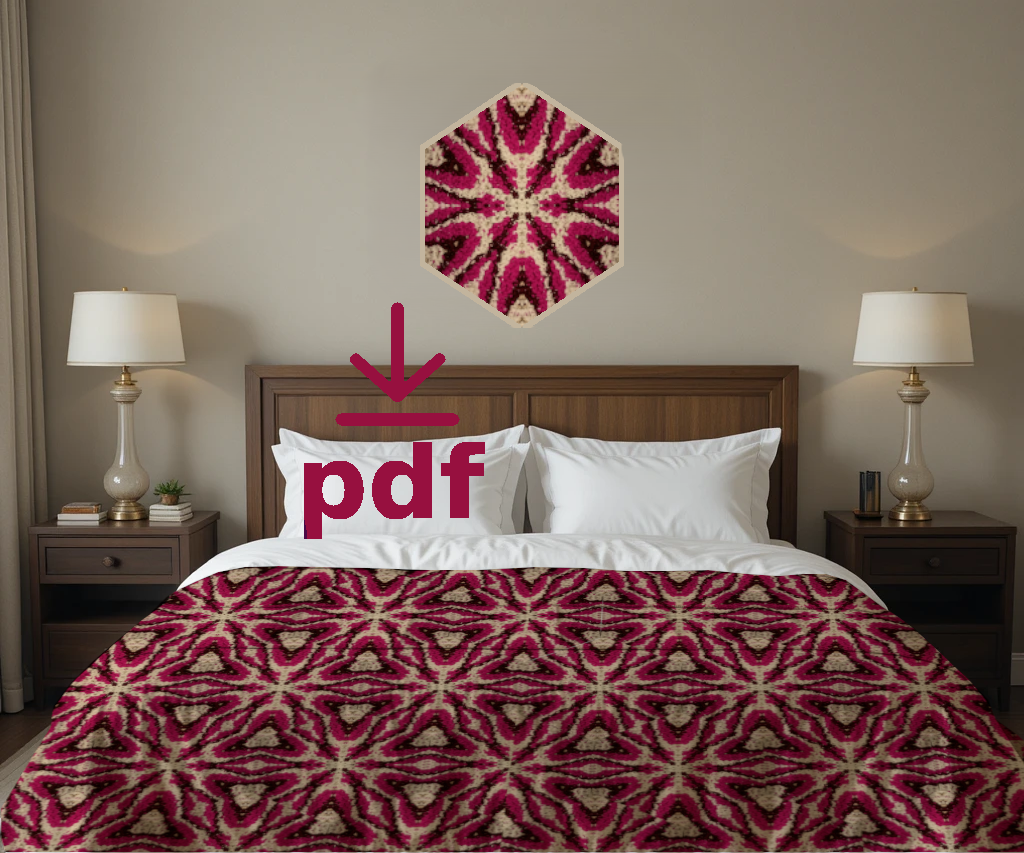 H009 Geometric Hexagon Crochet Pattern